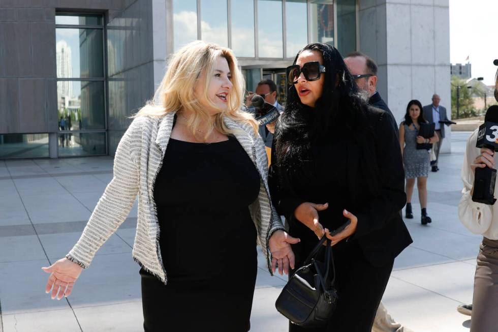 Former Las Vegas City Councilwoman Michele Fiore, left, who pleaded not guilty to federal charg ...