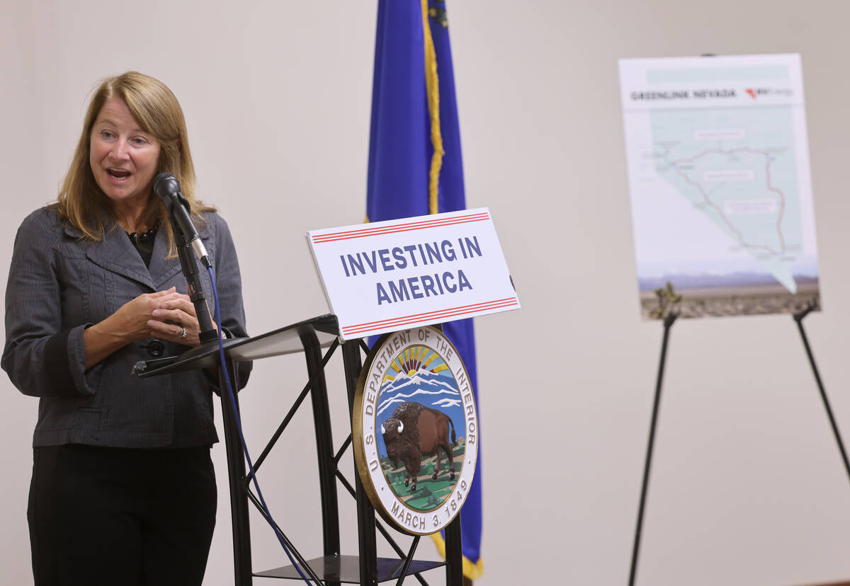 Acting Deputy Secretary of the Interior Laura Daniel-Davis talks about clean energy projects in ...