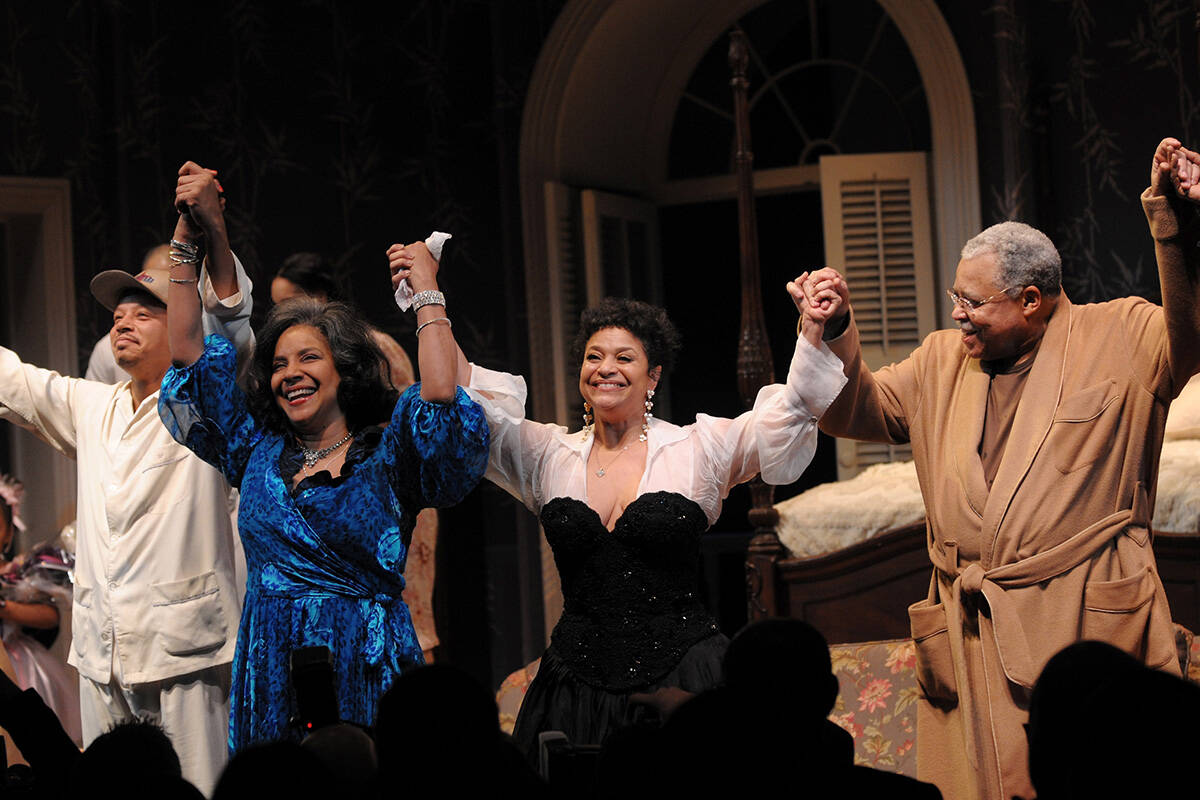 From left, actor Terrence Howard, Actress Phylicia Rashad, director Debbie Allen and James Earl ...