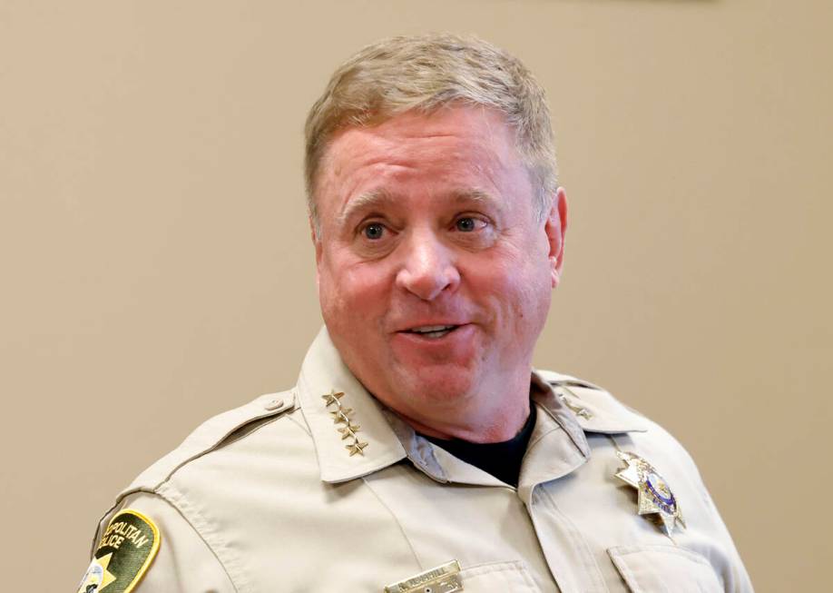 Clark County Sheriff Kevin McMahill speaks during an interview with the Review-Journal at Metro ...