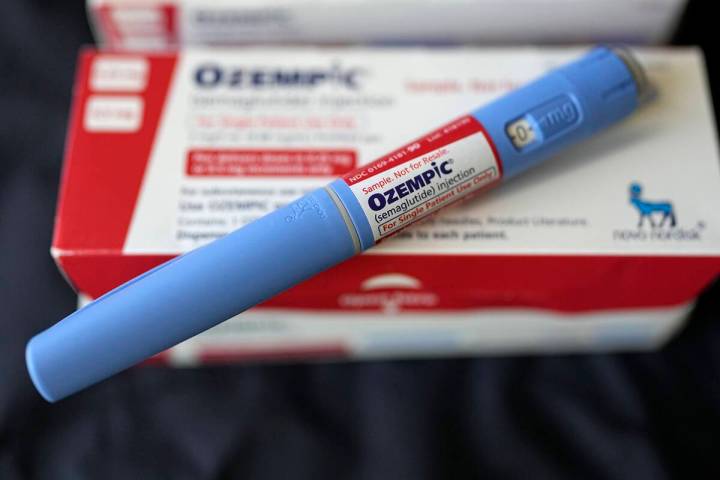 The injectable drug Ozempic is displayed, July 1, 2023, in Houston. The Nevada State Board of P ...