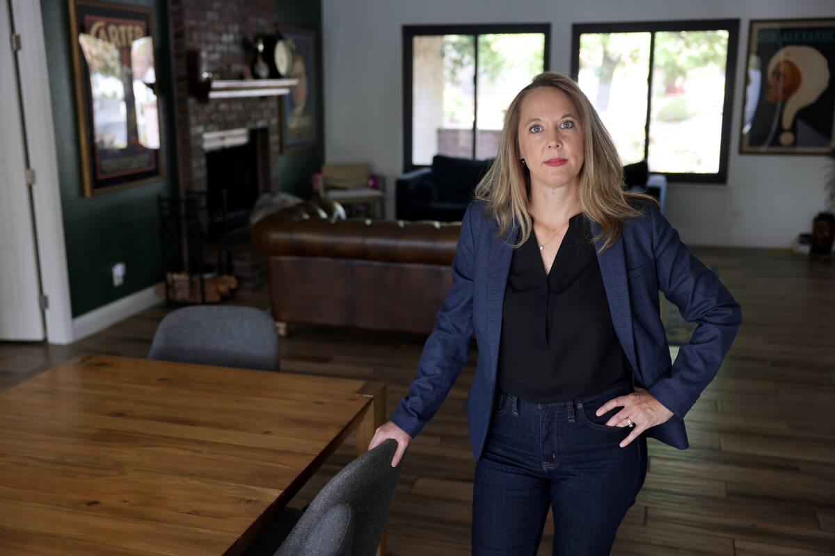 Kristee Watson, executive director of Nevada Conservation League, poses at her Henderson home T ...