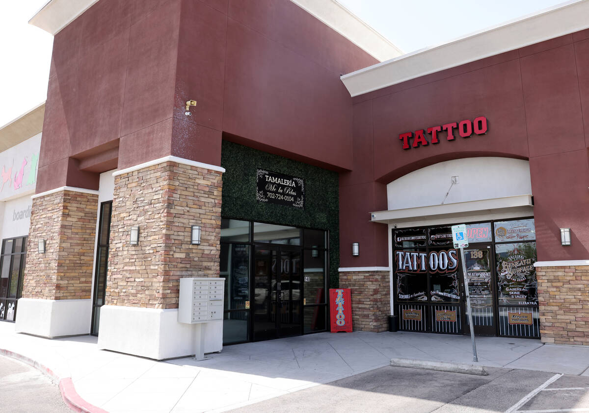 Beneath the Surface Tattoo is shown on East Patrick Lane in Las Vegas Thursday, Sept. 12, 2024. ...