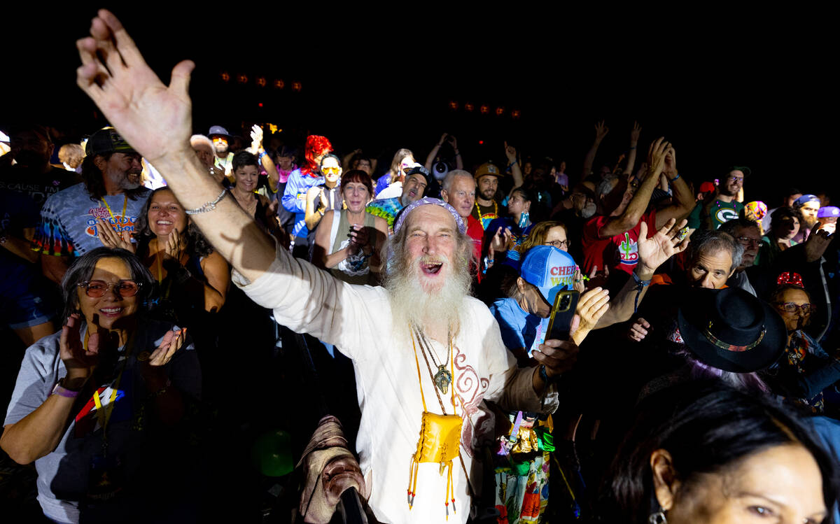 The crowd is shown at the Bender Jamboree music festival at Westgate Resort & Casino in Las Veg ...