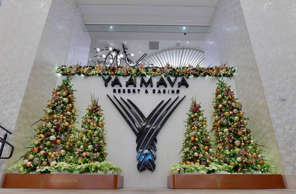 A view of inside the main entrance of the newly opened hotel at Yaamava' Resort and Casino at S ...