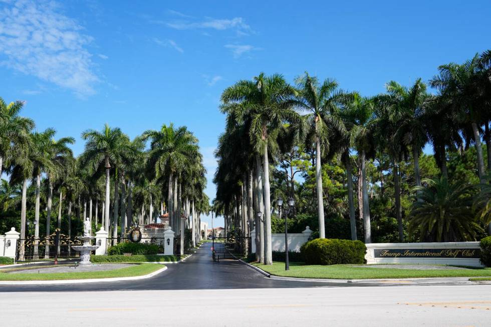 The Trump International Golf Club is shown, Monday, Sept. 16, 2024, in West Palm Beach, Fla. (A ...