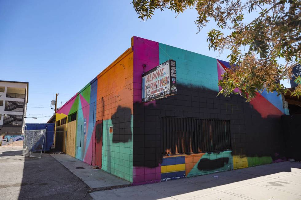 The future site of a proposed cannabis lounge in the Arts District in Las Vegas, Monday, Sept. ...