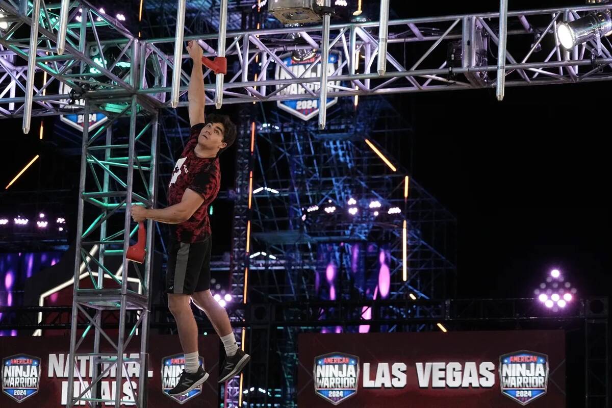 Vance Walker, winner of "American Ninja Warrior's" 16th season, competes during the Las Vegas f ...