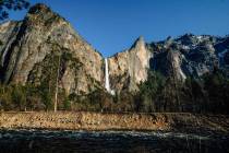 Bridalveil Fall and the Merced River Thursday, April 27, 2023, inside Yosemite National Park, C ...