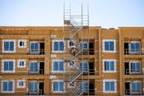 Construction continues at the Otonomus Hotel, Tuesday, Sept. 17, 2024, in Las Vegas. (Daniel Ja ...