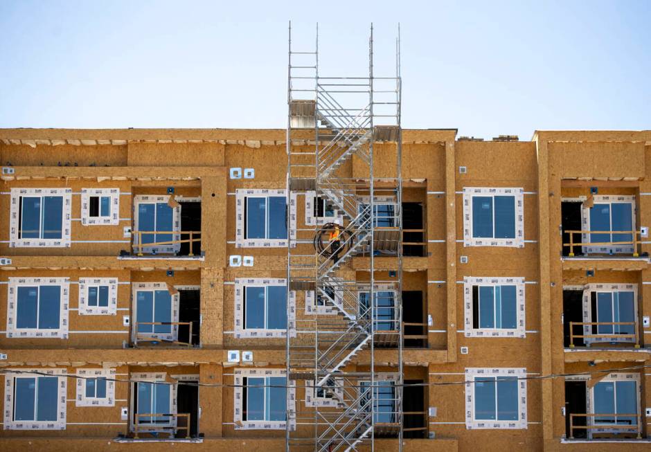 Construction continues at the Otonomus Hotel, Tuesday, Sept. 17, 2024, in Las Vegas. (Daniel Ja ...