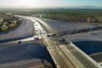 An aerial view of the current 215 Beltway and Summerlin Parkway, on Tuesday, Jan. 16, 2024, in ...