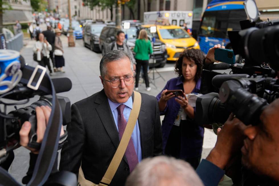 Marc Agnifilo, attorney for Sean "Diddy" Combs, arrives at Manhattan federal court, T ...