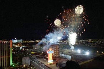 The Dunes implosion in Las Vegas, Nevada, on October 27, 1993. (Darrin Bush, Las Vegas News Bur ...