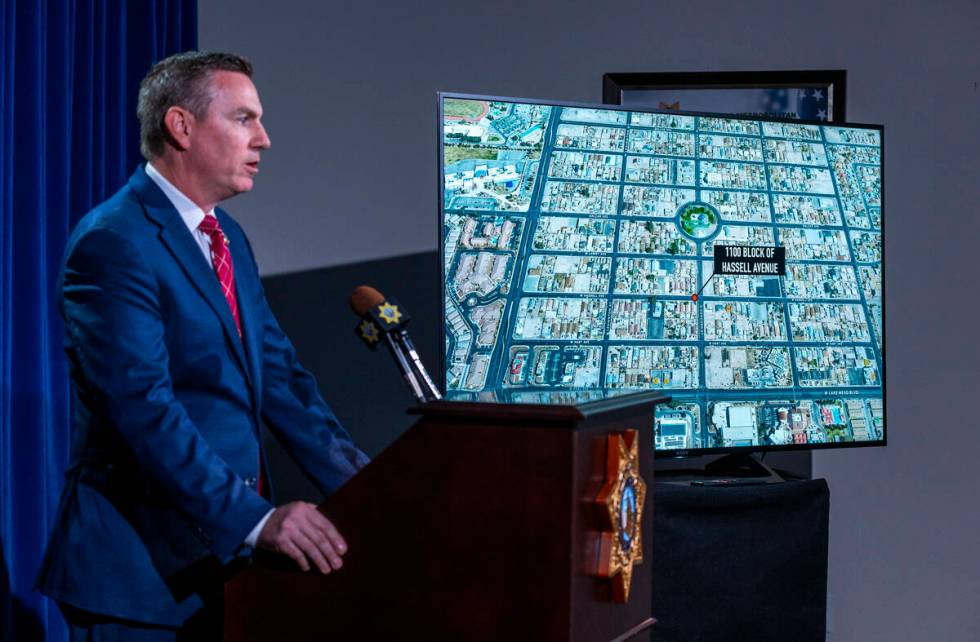 Metropolitan Police Department homicide Lt. Jason Johansson briefs the media on the connection ...