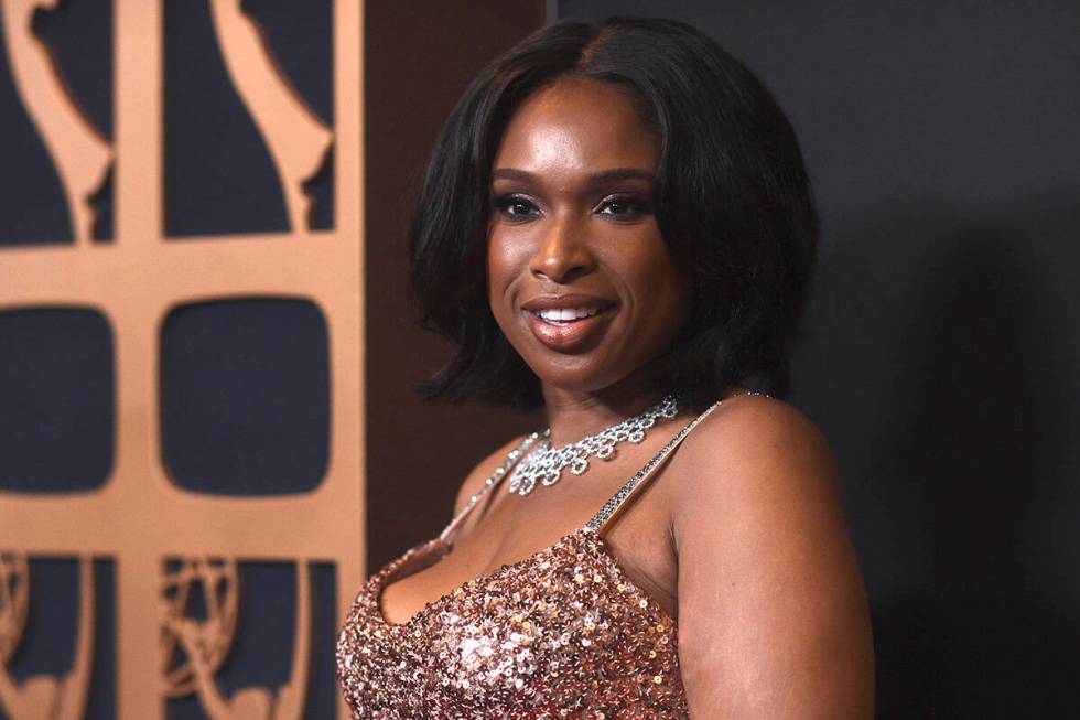 Jennifer Hudson arrives at the 50th Daytime Emmy Awards on Friday, Dec. 15, 2023, at the Westin ...