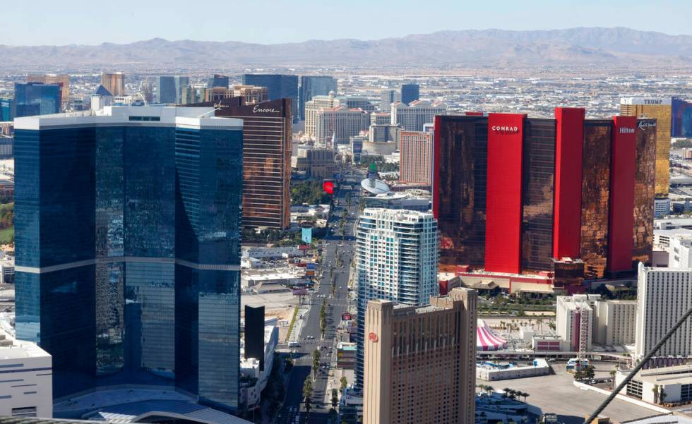 The Las Vegas Vegas Strip, which is actually located within Paradise, an unincorporated townshi ...