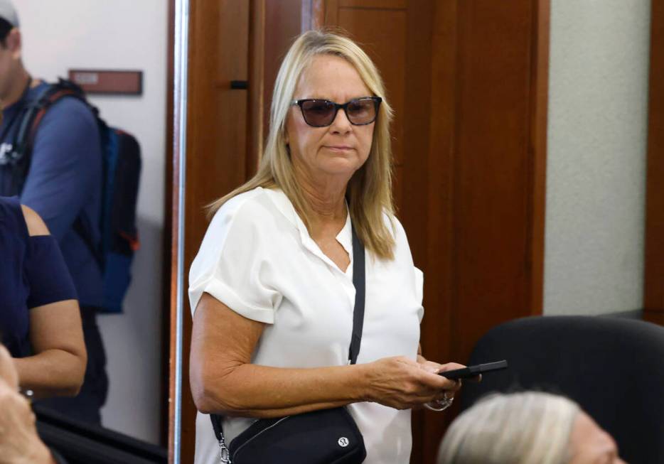 Crystal Probst, the widow of Andreas Probst, enters a courtroom to attend Jesus Ayala's compete ...