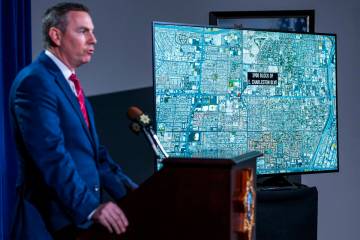 Metropolitan Police Department homicide Lt. Jason Johansson briefs the media on the connection ...