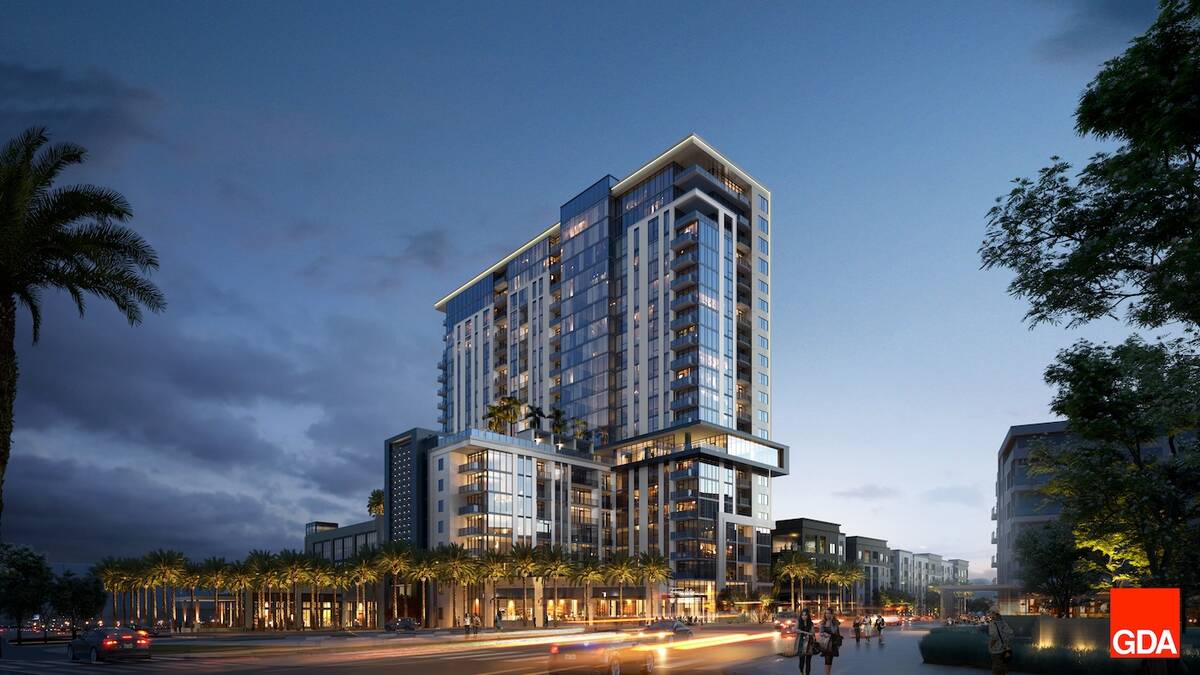 This artist's rendering shows Capella, the first high-rise apartment building in Las Vegas, has ...