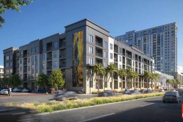 This artist's rendering shows what Bria, a five-story mid-rise, will look like when it is compl ...