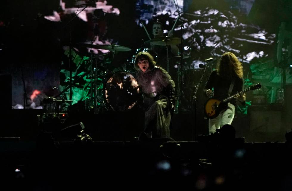 My Chemical Romance performs during the Corona Capital music festival in Mexico City, Friday, N ...