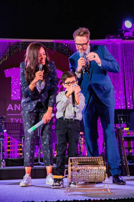 Aisha Tyler and Joel McHale are joined by guest Benji Sanchez at the Tyler Robinson Foundation ...