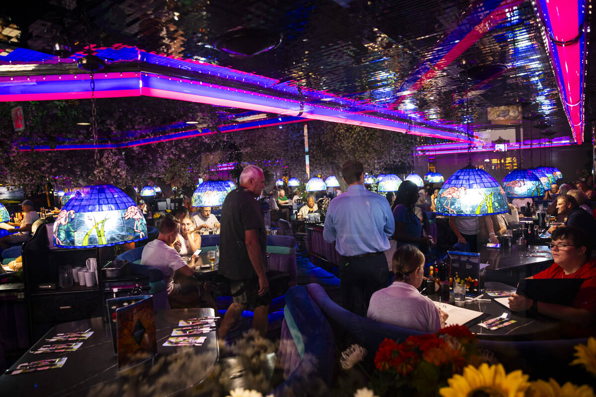 People dine at the Peppermill Restaurant and Fireside Lounge on Tuesday, Sept. 24, 2024, in Las ...