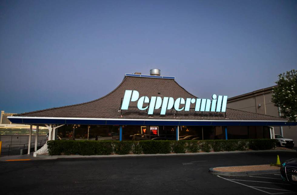 An exterior view from of the Peppermill Restaurant and Fireside Lounge on Tuesday, Sept. 24, 20 ...