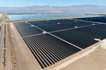 Copper Mountain Solar in Eldorado Valley, pictured on Sept. 5, 2024, near Boulder City. (Bizuay ...