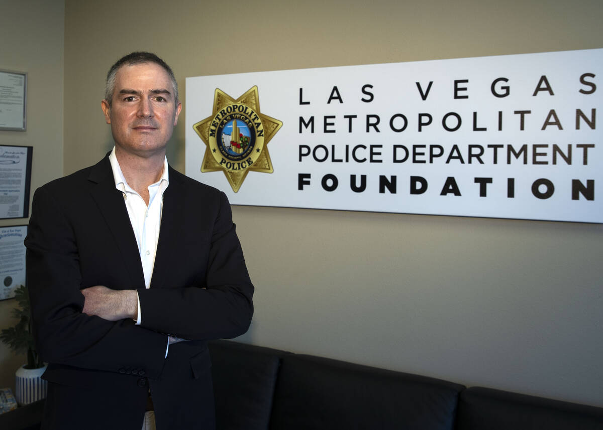 Tom Kovach, executive director of the Las Vegas Metropolitan Police Foundation, poses for a pho ...