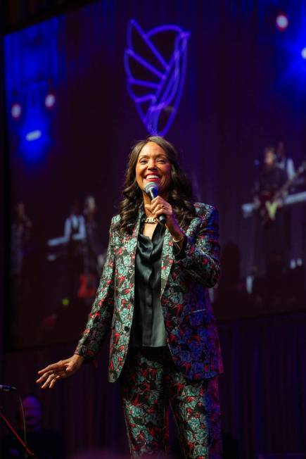 Co-host Aisha Tyler is shown at the 2024 Rise Up Gala, benefitting Tyler Robinson Foundation, o ...