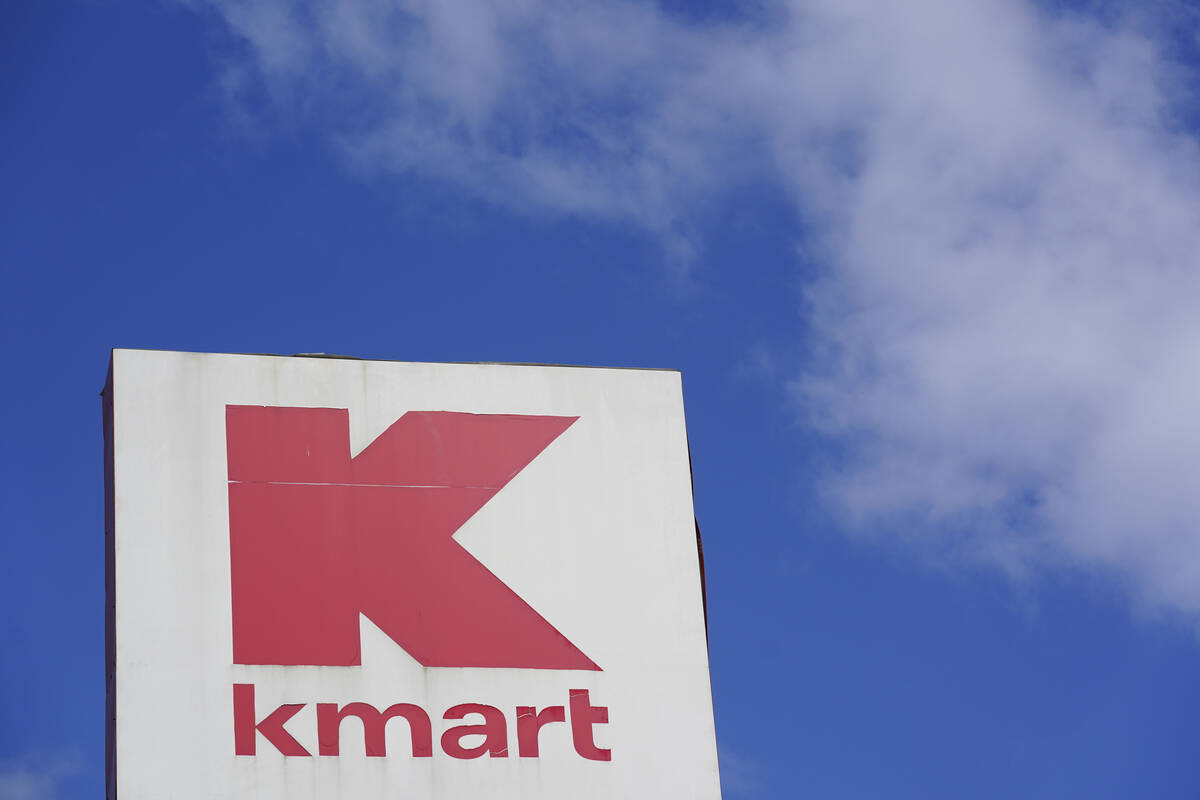 FILE - A large Kmart sign is displayed in front of a shopping plaza in Avenel, N.J., April 4, 2 ...