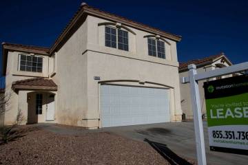 A house listed for rent by Invitation Homes at 5863 Tarpon Glade Court is seen, on Friday, Feb. ...