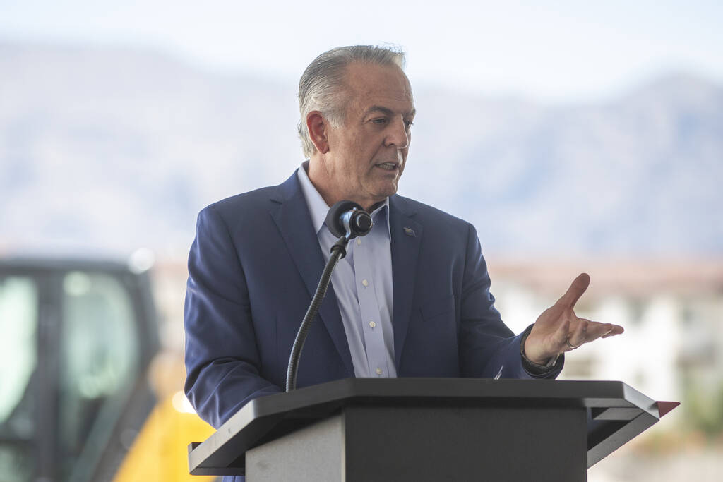 FILE - Nevada Gov. Joe Lombardo on Monday, Aug. 5, 2024, in Las Vegas. (Daniel Jacobi II/Las Ve ...