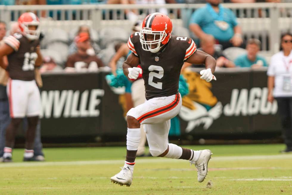 Cleveland Browns wide receiver Amari Cooper (2) runs a route during an NFL football game agains ...