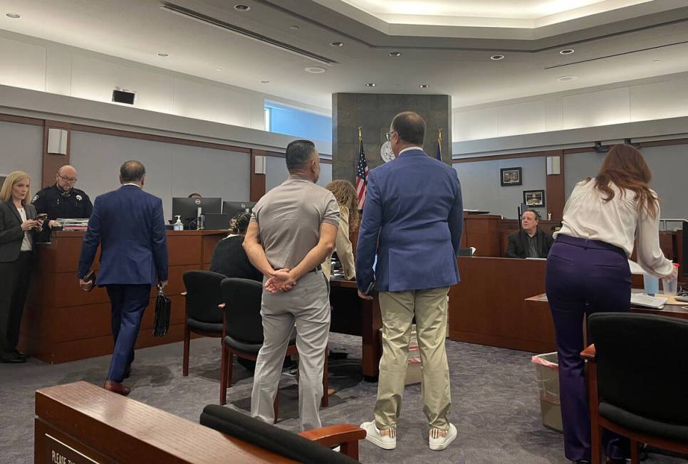 Retired Metropolitan Police Department sergeant Sean Lucero appears in Las Vegas Justice Court ...