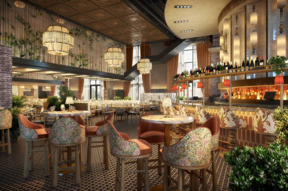 A rendering of the bar at Lavo, which is reopening after a refresh on Sept. 30, 2024, on the La ...