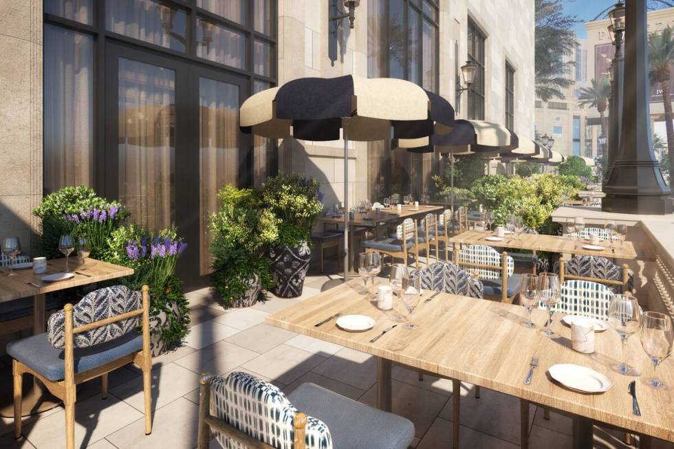 A rendering of the terrace at Lavo, which is reopening after a refresh on Sept. 30, 2024, on th ...