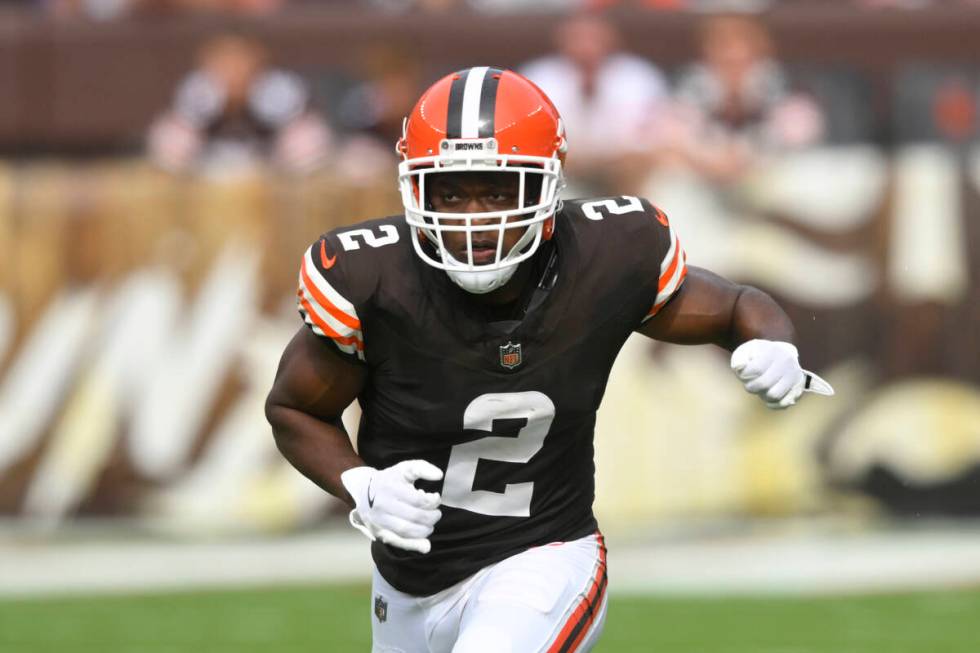 Cleveland Browns wide receiver Amari Cooper (2) runs a route during an NFL football game agains ...