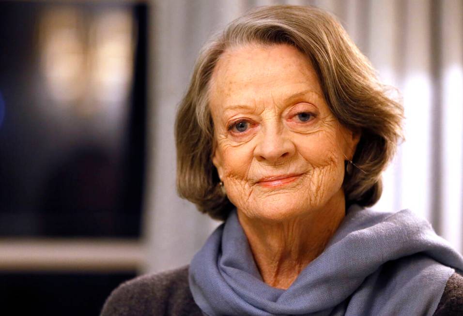 British actress Dame Maggie Smith poses in London on Dec. 16, 2015. Smith, who won an Oscar for ...