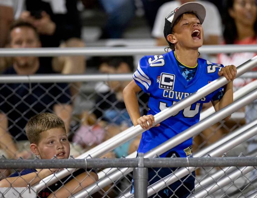 A young Coronado fan yells during the high school football game against Arbor View at Coronado ...