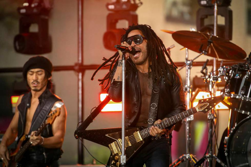 Musician Lenny Kravitz performs on NBC's Today show at Rockefeller Plaza on Thursday, Sept. 12, ...