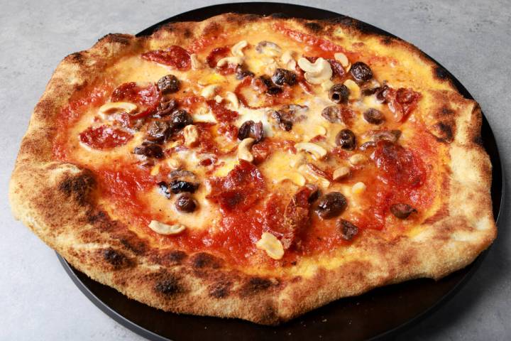 Anacardi pizza at Bramare restaurant on Paradise Road in Las Vegas on Monday, July 1, 2024. The ...