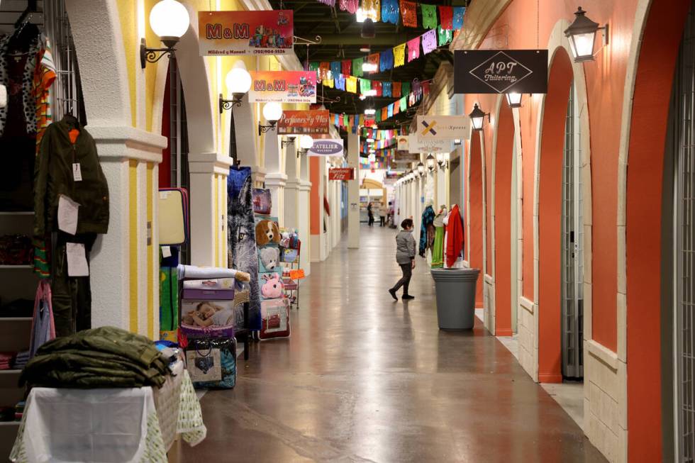 Vendors wait for customers at El Mercado at The Boulevard mall in Las Vegas on Black Friday, No ...