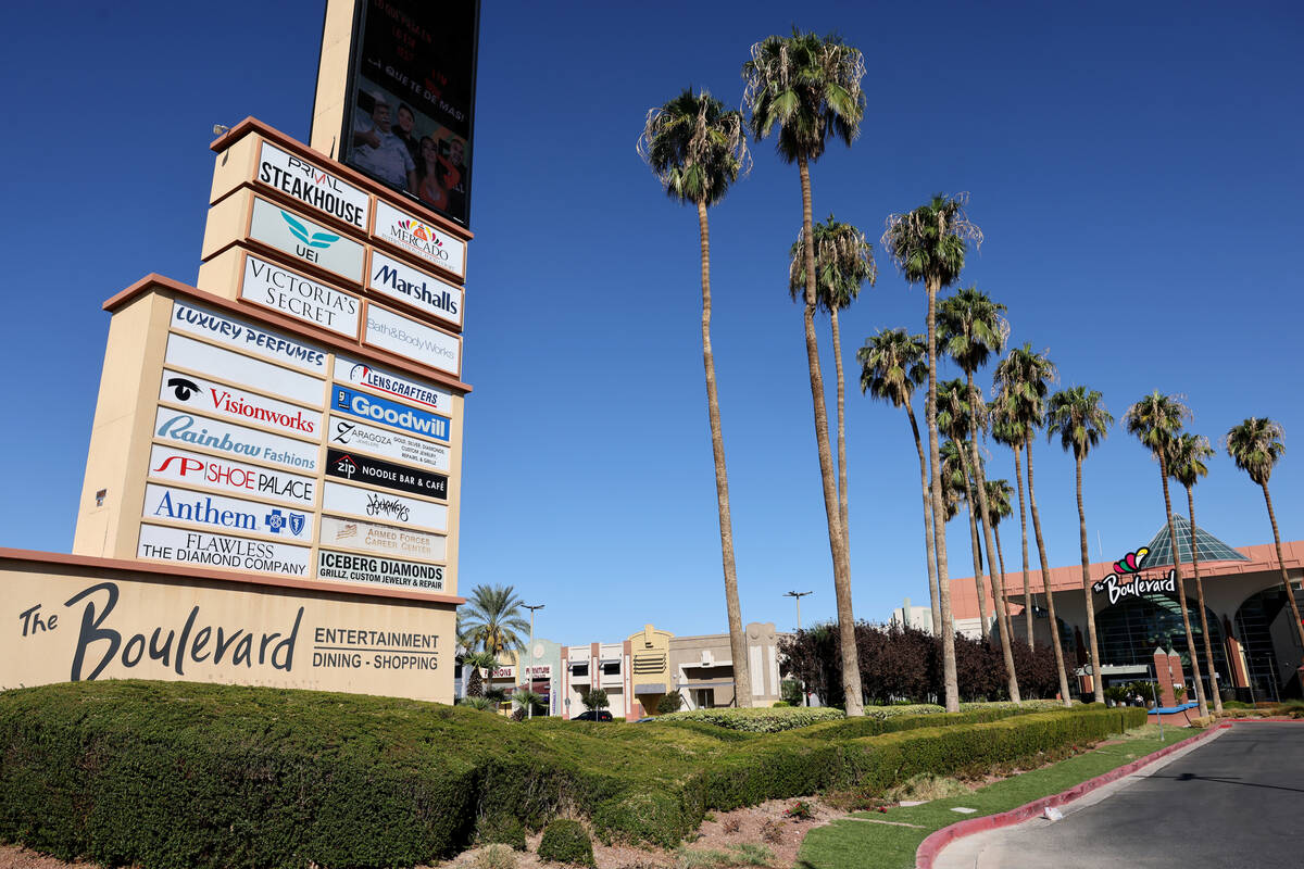 The Boulevard Mall is shown on Maryland Parkway in Las Vegas Tuesday, Sept. 24, 2024. (K.M. Can ...