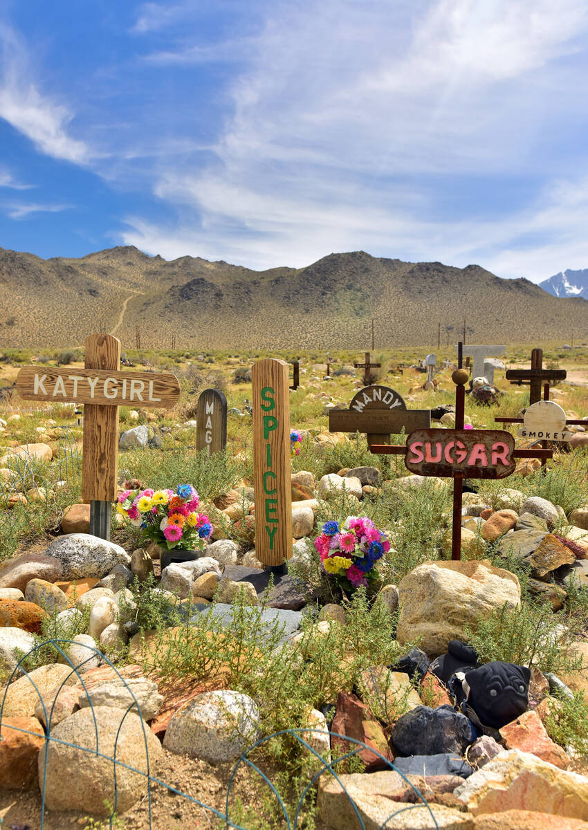 Handmade graves in Bishop, California. (Paul Koudounaris)