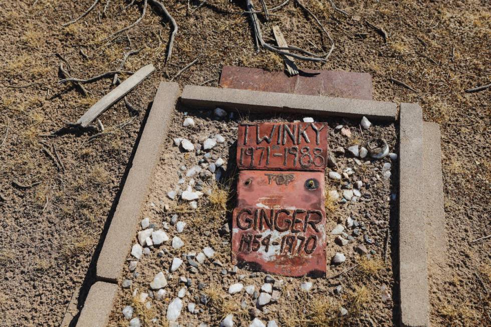 A pet’s grave site a an unofficial pet graveyard that locals have used since the 1950&#x ...