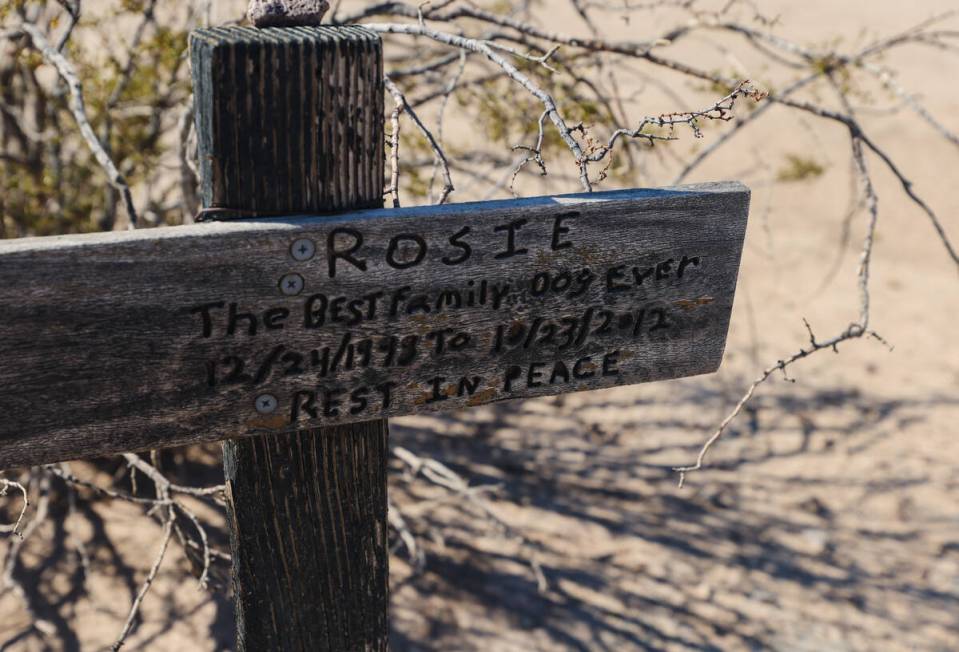 A pet’s grave site a an unofficial pet graveyard that locals have used since the 1950&#x ...