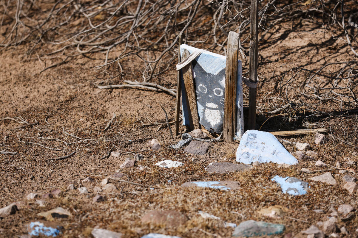 A pet’s grave site a an unofficial pet graveyard that locals have used since the 1950&#x ...